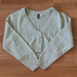 PASTEL CARDIGAN KNIT CROPPED H&M